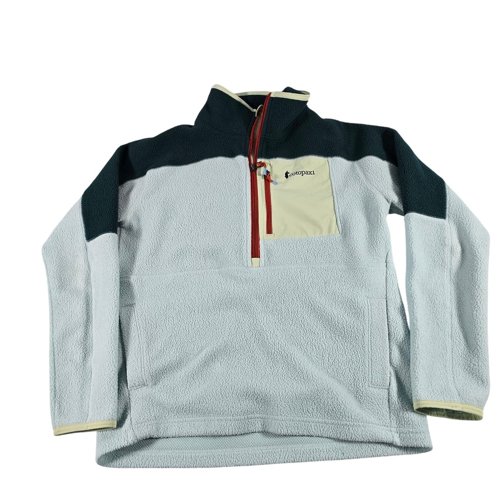 Cotopaxi Teca Fleece Quarter Zip Pullover Blue Teal Colorblock Small 15280